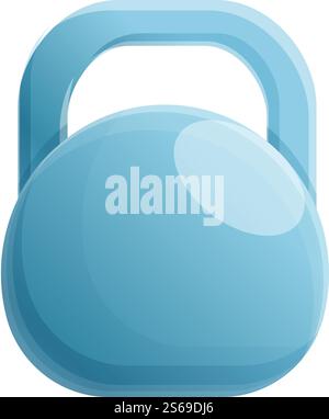 Sport kettlebell icon. Cartoon of sport kettlebell vector icon for web design isolated on white background. Sport kettlebell icon, cartoon style Stock Vector