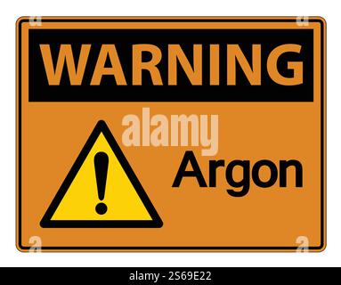 Warning Argon Symbol Sign Isolate On White Background,Vector Illustration Stock Vector