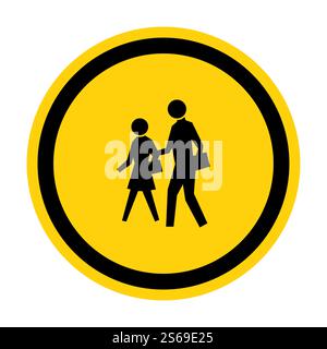 School Zone Symbol Sign Isolate on White Background,Vector Illustration Stock Vector
