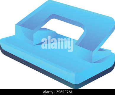 School hole puncher icon. Cartoon of school hole puncher vector icon for web design isolated on white background. School hole puncher icon, cartoon style Stock Vector