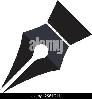 Pen logo illustration vector flat design Stock Vector