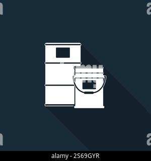 Paint Drum Area Symbol Sign Isolate On Black Background,Vector Illustration Stock Vector