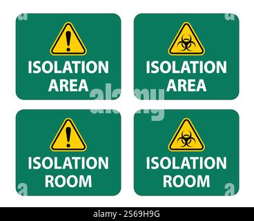Biohazard Isolation area sign On White Background,Vector Illustration ...