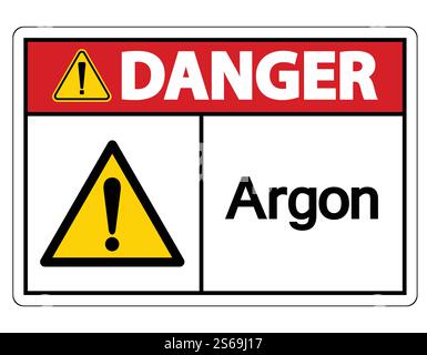 Danger Argon Symbol Sign Isolate On White Background,Vector Illustration Stock Vector