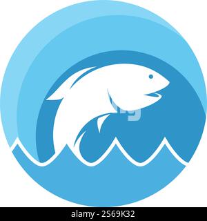 Fish Logo ilustration vector Template Stock Vector