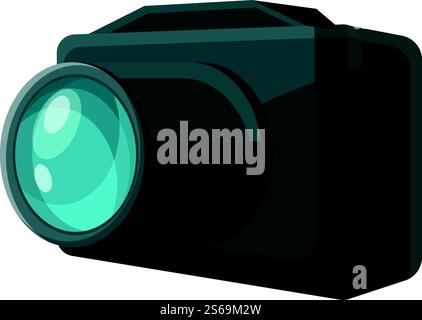 Investigator camera icon. Cartoon of investigator camera vector icon for web design isolated on white background. Investigator camera icon, cartoon style Stock Vector
