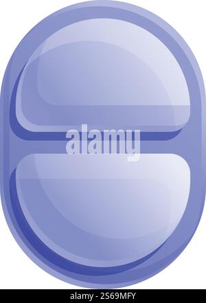 Two button remote control icon. Cartoon of two button remote control vector icon for web design isolated on white background. Two button remote control icon, cartoon style Stock Vector