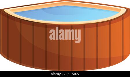 Water jacuzzi icon. Cartoon of water jacuzzi vector icon for web design isolated on white background. Water jacuzzi icon, cartoon style Stock Vector