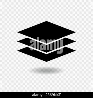 Layers Icon Symbol Sign Isolate On transparent Background,Vector Illustration Stock Vector