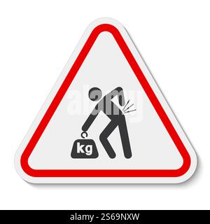 Lifting Hazard Symbol Sign, Vector Illustration, Isolate On White Background Label .EPS10 Stock Vector
