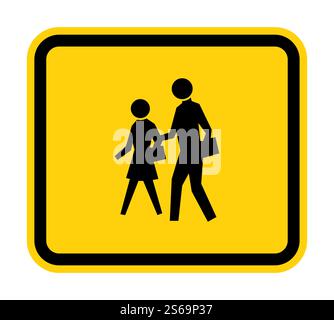 School Zone Symbol Sign Isolate on White Background,Vector Illustration Stock Vector