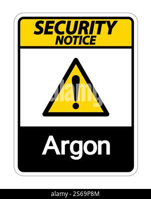 Security Notice Argon Symbol Sign On White Background,Vector Illustration Stock Vector