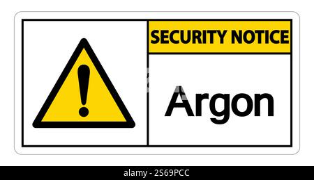 Security Notice Argon Symbol Sign On White Background,Vector Illustration Stock Vector