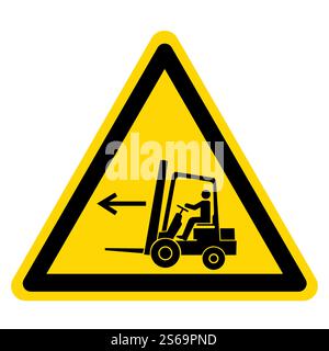 Forklift Point Left Symbol Sign Isolate On White Background,Vector Illustration Stock Vector