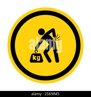 Lifting Hazard Symbol Sign, Vector Illustration, Isolate On White Background Label .EPS10 Stock Vector