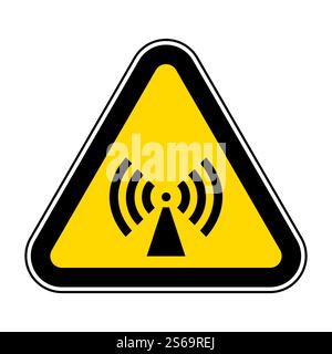 Beware Non-Ionizing Radiation Symbol sign Isolate On White Background,Vector Illustration EPS.10 Stock Vector