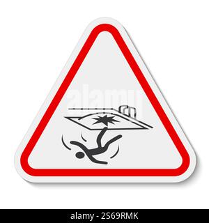 Fall Hazard Symbol Sign Isolate on White Background,Vector Illustration ...