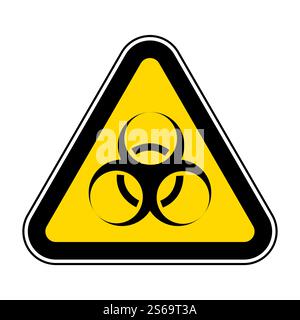 Beware Biological Hazard Symbol Isolate On White Background,Vector Illustration EPS.10 Stock Vector