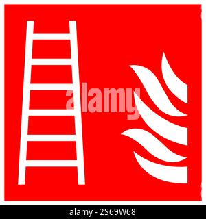 Fire Ladder Symbol Sign Isolate On White Background,Vector Illustration EPS.10 Stock Vector