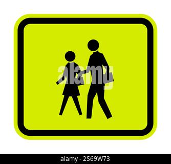 School Zone Symbol Sign Isolate on White Background,Vector Illustration Stock Vector
