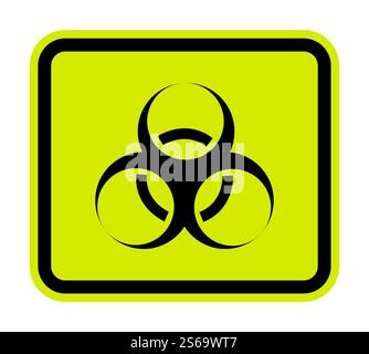 Beware Biological Hazard Symbol Isolate On White Background,Vector Illustration EPS.10 Stock Vector