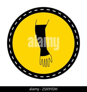 PPE Icon.Wear Tackle Hand Symbol Isolate On White Background,Vector Illustration Stock Vector