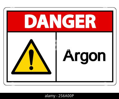 Danger Argon Symbol Sign Isolate On White Background,Vector Illustration Stock Vector