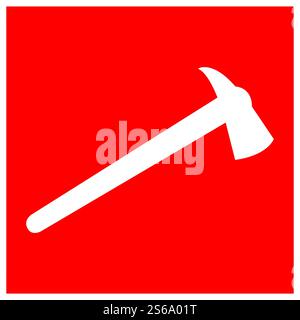 Fire AXE Symbol Sign Isolate On White Background,Vector Illustration EPS.10 Stock Vector