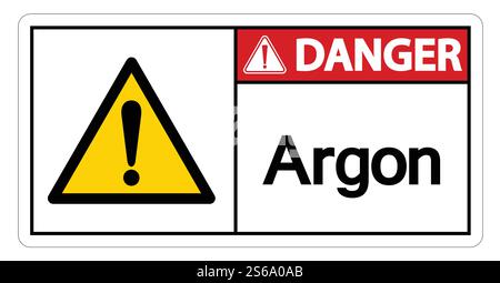 Danger Argon Symbol Sign Isolate On White Background,Vector Illustration Stock Vector