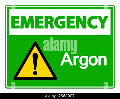 Emergency Argon Symbol Sign Isolate On White Background,Vector Illustration Stock Vector