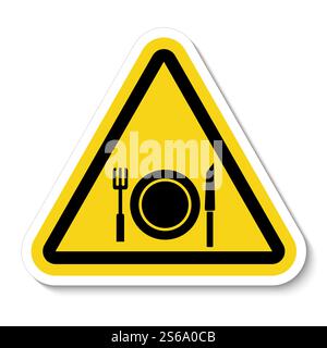 No Eating Symbol Sign Isolate On White Background,Vector Illustration Stock Vector
