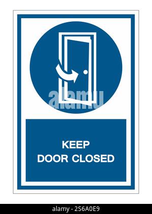 Keep Door Closed Symbol Sign Isolate On White Background,Vector Illustration EPS.10 Stock Vector
