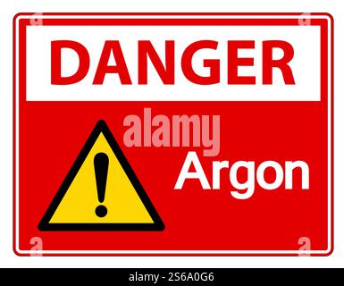 Danger Argon Symbol Sign Isolate On White Background,Vector Illustration Stock Vector