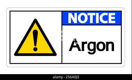 Notice Argon Symbol Sign Isolate On White Background,Vector Illustration Stock Vector