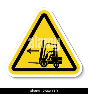 Forklift Point Left Symbol Sign Isolate On White Background,Vector Illustration Stock Vector
