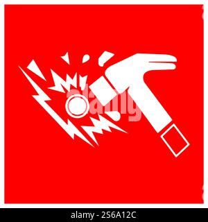 Break Glass Symbol Sign Isolate On White Background,Vector Illustration EPS.10 Stock Vector
