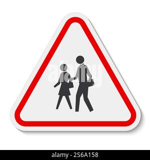 School Zone Symbol Sign Isolate on White Background,Vector Illustration Stock Vector