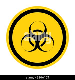 Beware Biological Hazard Symbol Isolate On White Background,Vector Illustration EPS.10 Stock Vector