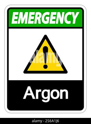 Emergency Argon Symbol Sign Isolate On White Background,Vector Illustration Stock Vector