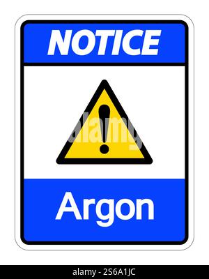Notice Argon Symbol Sign Isolate On White Background,Vector Illustration Stock Vector