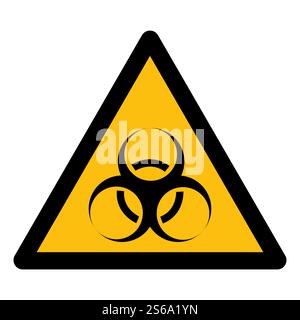 Beware Biological Hazard Symbol Isolate On White Background,Vector Illustration EPS.10 Stock Vector