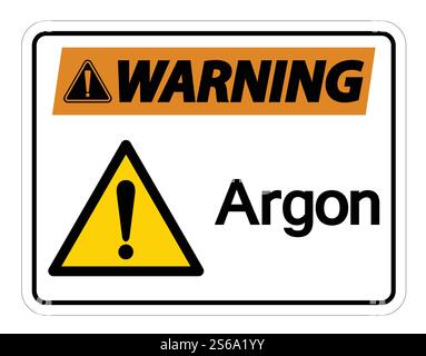 Warning Argon Symbol Sign Isolate On White Background,Vector Illustration Stock Vector