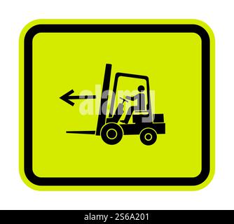Forklift Point Left Symbol Sign Isolate On White Background,Vector Illustration Stock Vector
