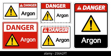 Danger Argon Symbol Sign Isolate On White Background,Vector Illustration EPS.10 Stock Vector