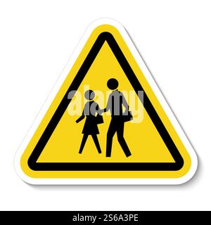 School Zone Symbol Sign Isolate on White Background,Vector Illustration Stock Vector