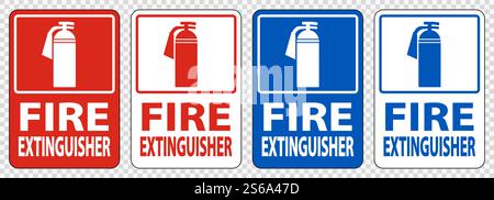 Fire Extinguisher Sign Symbol Sign Isolate on transparent Background,Vector Illustration Stock Vector