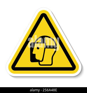 Symbol Face Shield Must Be Worn Sign Isolate On White Background,Vector Illustration EPS.10 Stock Vector