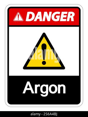 Danger Argon Symbol Sign Isolate On White Background,Vector Illustration Stock Vector