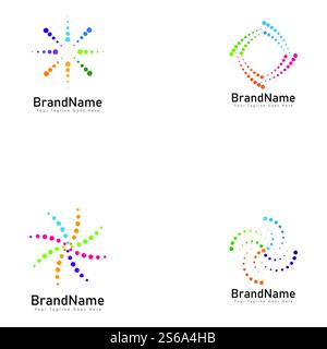 Circle Dots Creative Cool Logo Icon Design Stock Vector