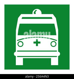 Ambulance Pick Up Point Symbol Isolate On White Background,Vector Illustration EPS.10 Stock Vector